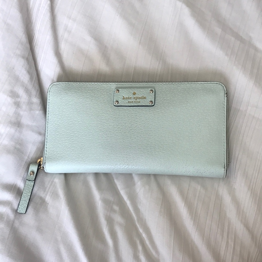 Kate Spade Mint Green Ziparound Wallet